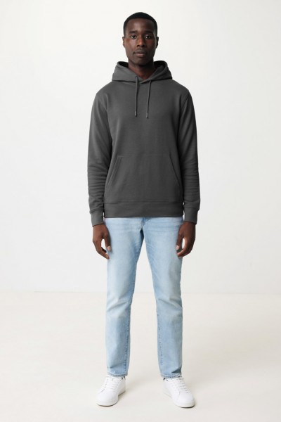 IQONIQ Rila Lightweight Hoodie aus recycelter Baumwolle, anthrazit M