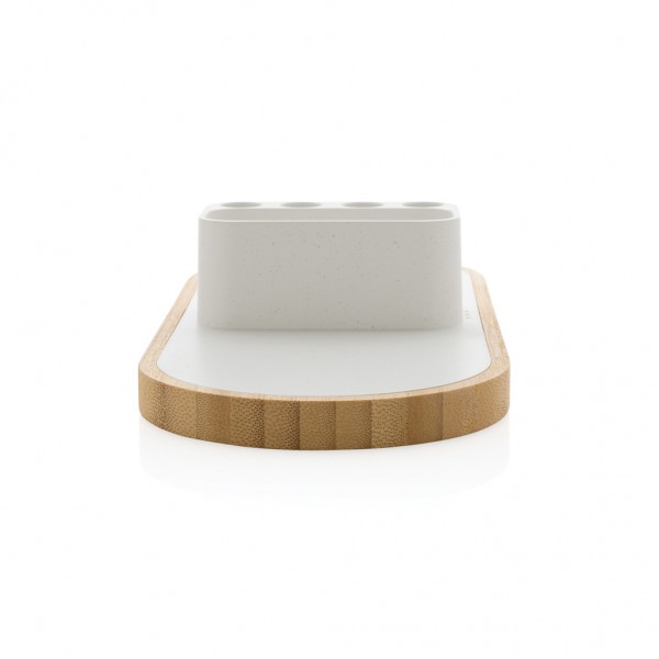 Ontario 10W Dual Charger aus Bambus & RCS rPlastik, weiß