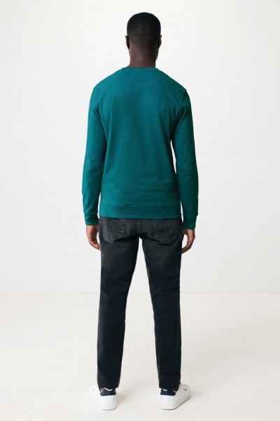 IQONIQ Zion Rundhals-Sweater aus recycelter Baumwolle, verdigris XXXL