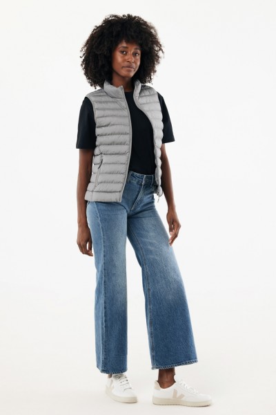 IQONIQ Meru Damen Bodywarmer aus recyceltem Polyester, Silbergrau M