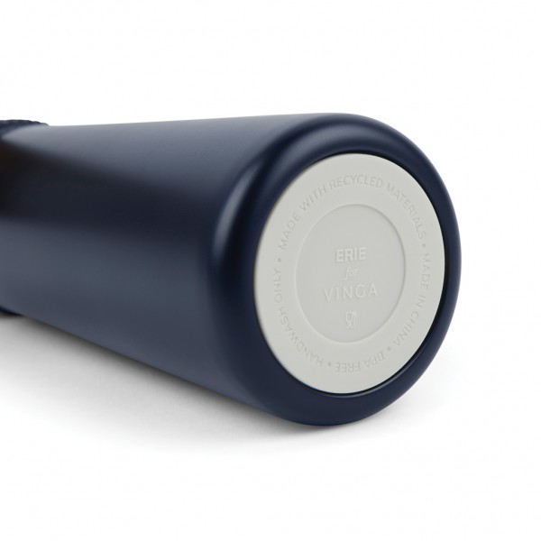 VINGA Erie 450ml Vakuumflasche aus RCS recyceltem Stahl, blau