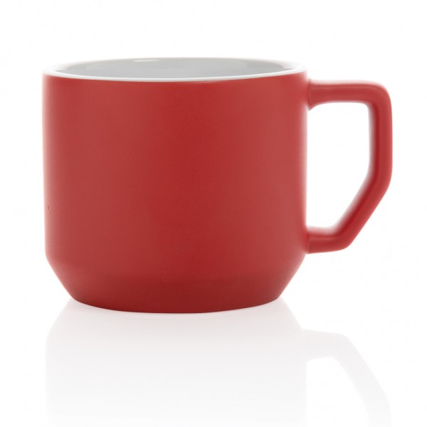 Moderne Keramiktasse, 350ml, rot
