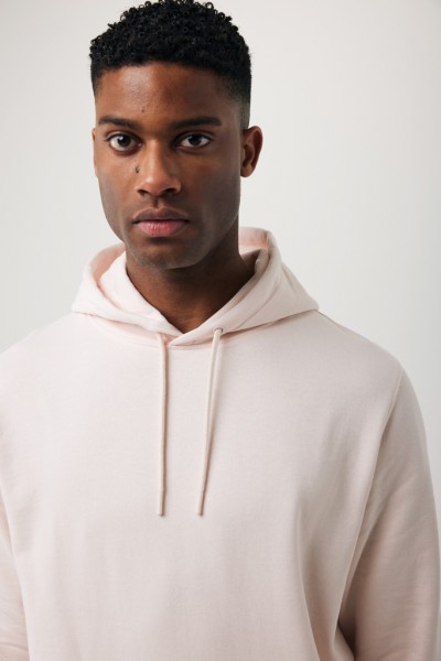 IQONIQ Rila Lightweight Hoodie aus recycelter Baumwolle, cloud pink XXXL