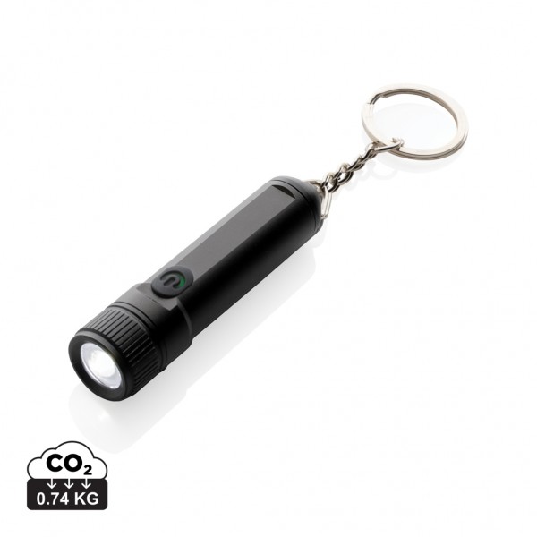 Gear X wiederaufladbare ultrahelle Key-Chain Taschenlampe, schwarz