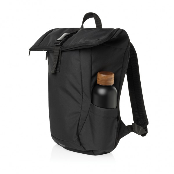 Swiss Peak Aware™ RPET Leonard 15,6`-Laptop-Rucksack, schwarz