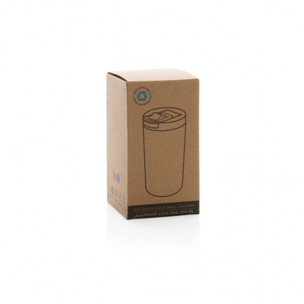 Doppelwandiger Vakuum-Becher aus RCS recyceltem SS, grau