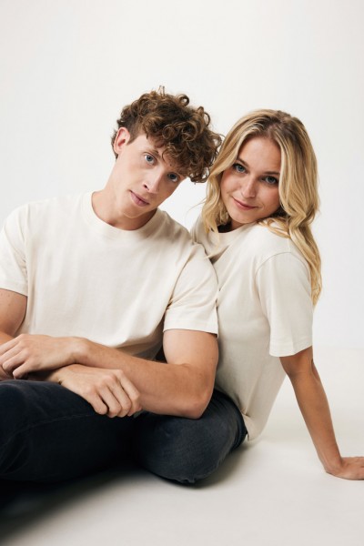 IQONIQ Kakadu relaxed T-Shirt aus recycelter Baumwolle, natural raw L