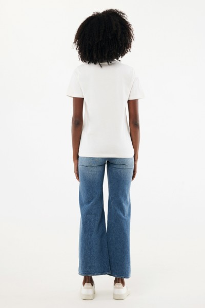 IQONIQ Brett T-Shirt aus recycelter Baumwolle, ivory white XS