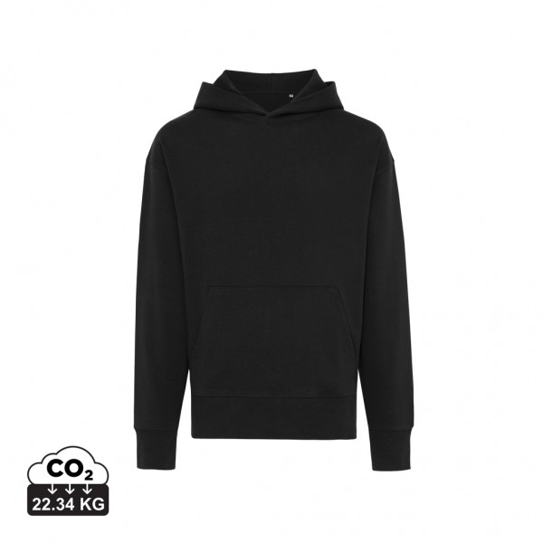 IQONIQ Yoho Relax-Hoodie aus recycelter Baumwolle, schwarz XXS