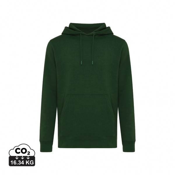 IQONIQ Rila Lightweight Hoodie aus recycelter Baumwolle, forest green XXXL