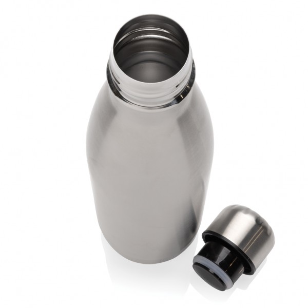 Eureka einwandige Wasserflasche aus RCS rec. Stainless-Steel, silber