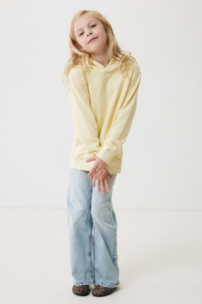 IQONIQ Yengo KidsHoodie mit Seitentaschen aus rec. Baumwolle, cream yellow 910
