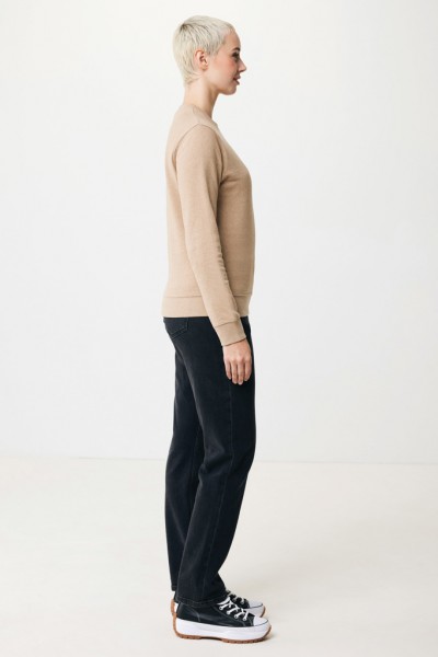 IQONIQ Denali ungefärbt. Rundhals-Sweater aus recycelter BW, heather brown XL