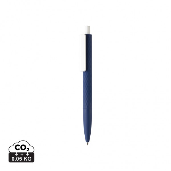 X3-Stift mit Smooth-Touch aus RCS recyceltem ABS, navy blau