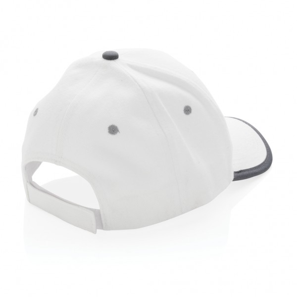 Impact AWARE™ 280gr Brushed rCotton 6 Panel Kontrast-Cap, weiß