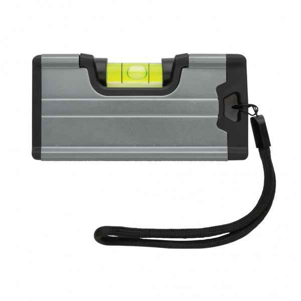 Wasserwaage im Taschenformat mit Magnet, grau