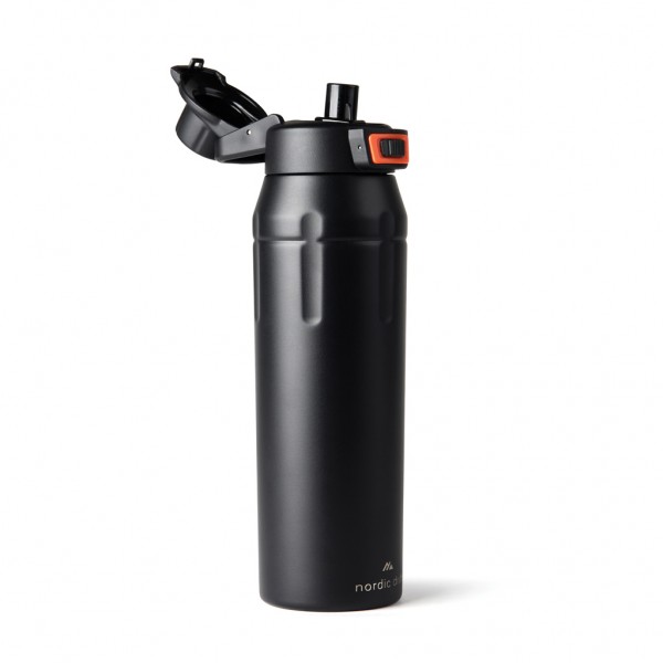 Nordic Drift Trail isolierte verschließbare RCS Sportflasche, schwarz