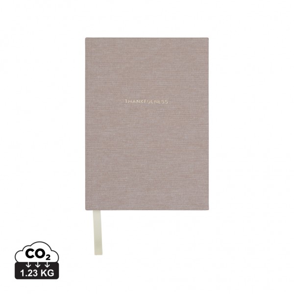 VINGA Thankfulness GRS-recyceltes Papierjournal, beige
