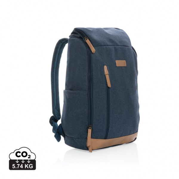 Impact AWARE™ 16 oz. r recyceltem canvas 15` Laptop-Rucksack, blau