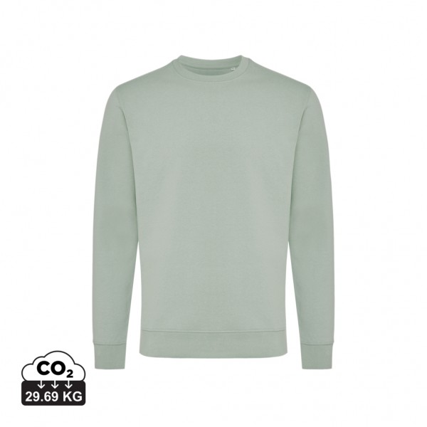 IQONIQ Zion Rundhals-Sweater aus recycelter Baumwolle, Iceberg green XXS