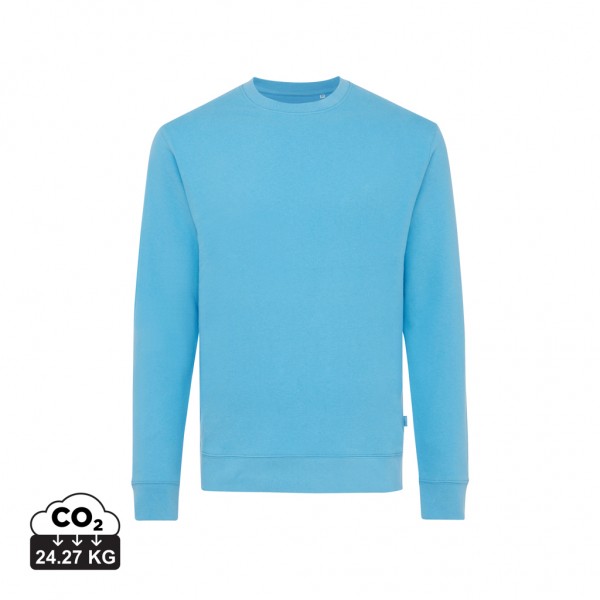 IQONIQ Zion Rundhals-Sweater aus recycelter Baumwolle, tranquil blue XL