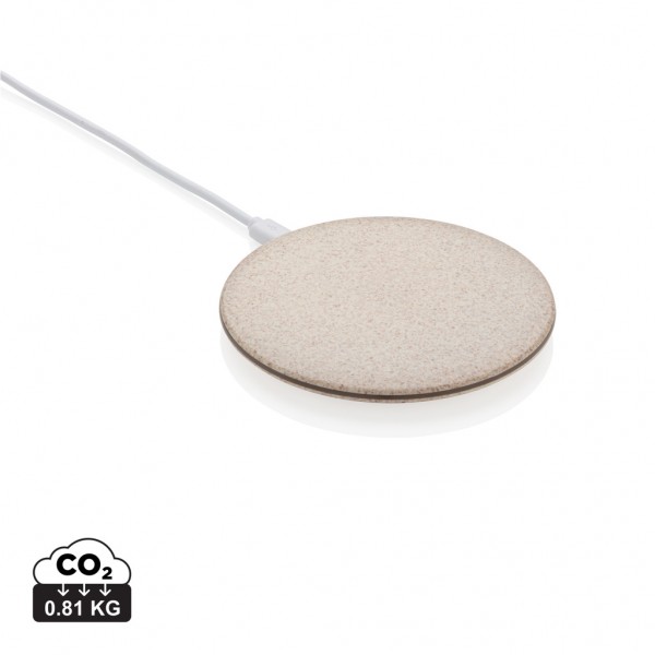 5W Weizenstroh Wireless Charger, khaki