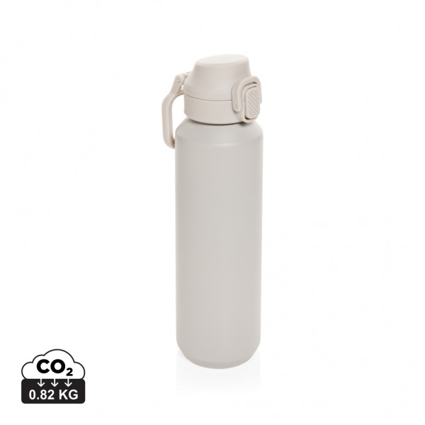 Via RCS Re-Steel Sportflasche mit Verschluss, 600ml, beige