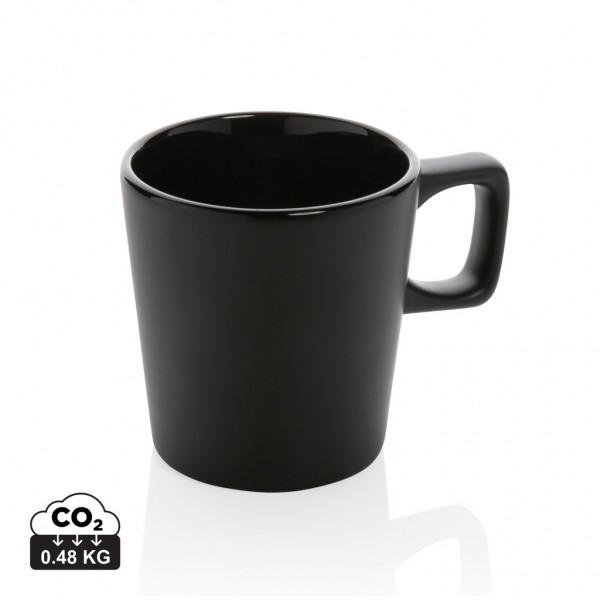 Moderne Keramik Kaffeetasse, 300ml, schwarz