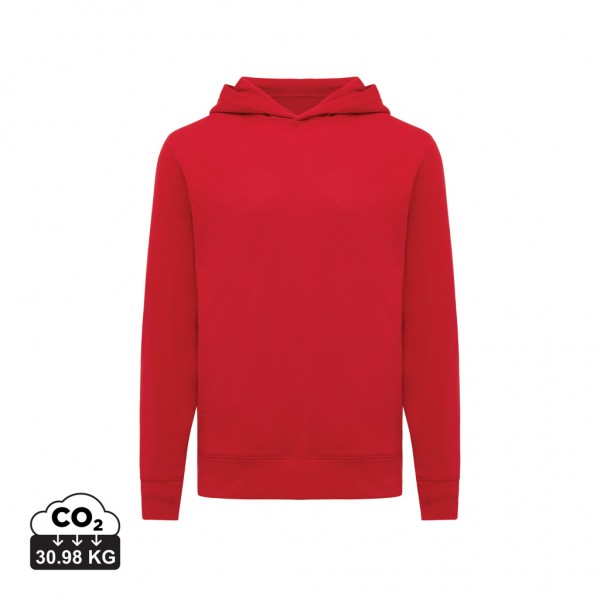 IQONIQ Yengo Hoodie mit Seitentaschen aus rec. Baumwolle, rot XXS