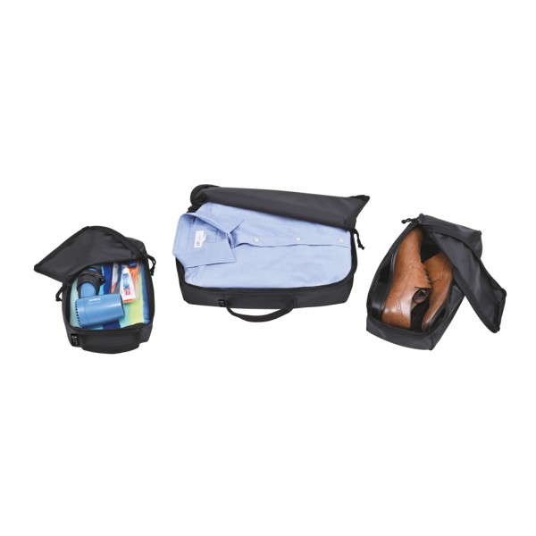 Renew AWARE™ rPET 3-teiliges Packing-Cube-Set, schwarz