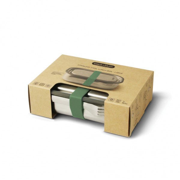 Black+Blum Stainless Steel Lunch Box groß, Olivgrün