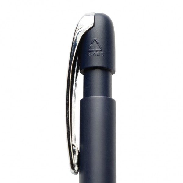 Glide GRS-zertifizierter rABS Stift mit Metallclip, navy blau