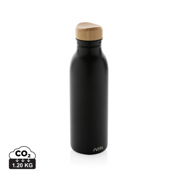 Avira Alcor 600ml Wasserflasche aus RCS rec. Stainless-Steel, schwarz