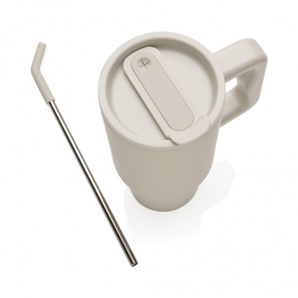 Embrace Deluxe Becher aus RCS recyceltem Edelstahl 900ml, beige