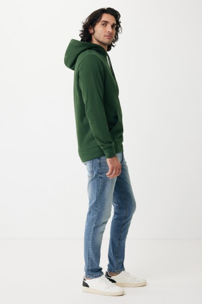 IQONIQ Rila Lightweight Hoodie aus recycelter Baumwolle, forest green L