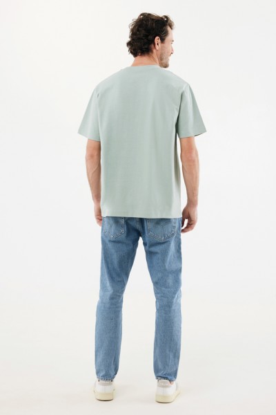 IQONIQ Nikko Heavyweight T-Shirt aus recycelter Baumwolle, Iceberg green XXXL