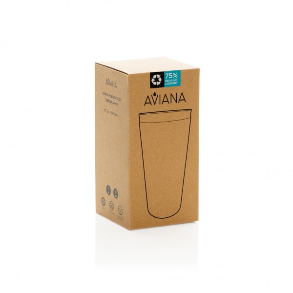 Aviana™ Rowan RCS recycelter Thermobecher 500ml, weiß