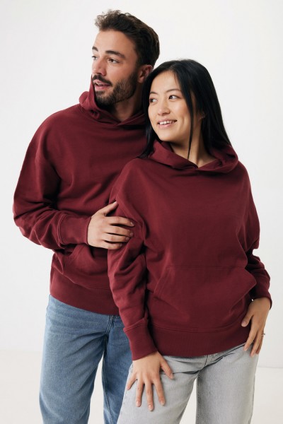 IQONIQ Yoho Relax-Hoodie aus recycelter Baumwolle, burgunderrot M