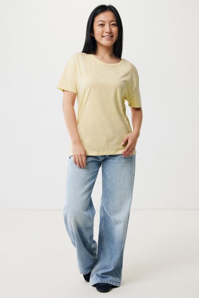 IQONIQ Yala Damen T-Shirt aus recycelter Baumwolle, cream yellow XXS