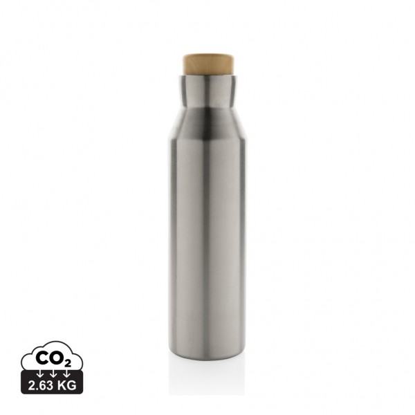 Gaia Vakuumflasche aus RCS recyceltem Stainless-Steel, silber
