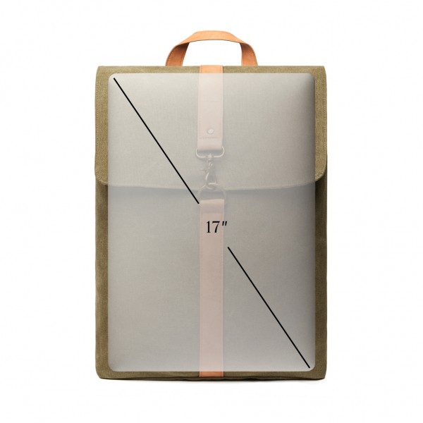 VINGA Bosler Rucksack aus GRS recyceltem Canvas, grün