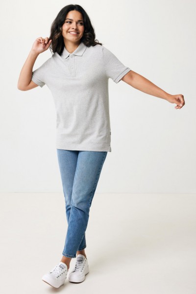 IQONIQ Yosemite Piqué-Poloshirt aus recycelter Baumwolle, heather grey L