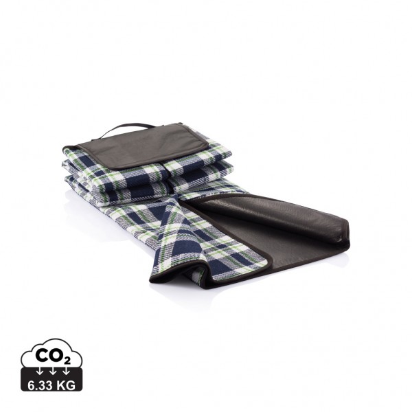 Tartan Picknickdecke, navy blau