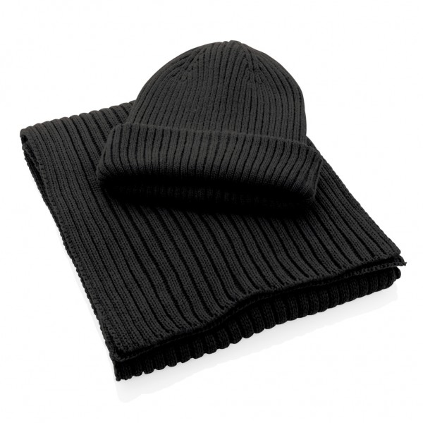Impact AWARE™ Polylana® doppelt gestrickte Mütze, schwarz