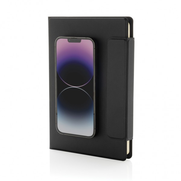 Stuart Magnet-Portfolio A5 aus RCS-zertifiziertem rPU, schwarz