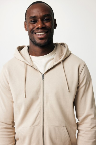IQONIQ Abisko Zip-Kapuzenpullover aus recycelter Baumwolle, desert XXL