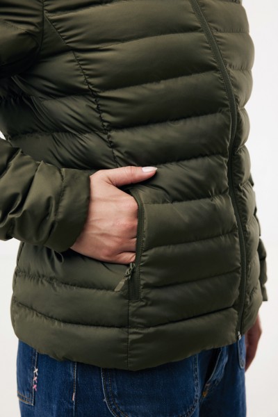 IQONIQ Maiko Damen Steppjacke aus recyceltem Polyester, khaki S