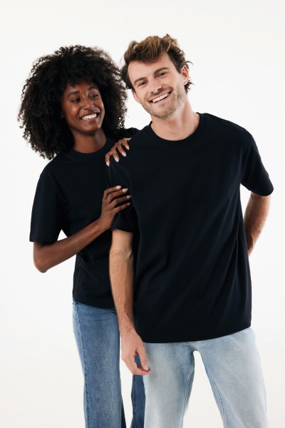 IQONIQ Nikko Heavyweight T-Shirt aus recycelter Baumwolle, schwarz M