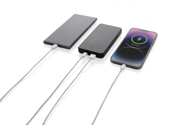Boostcore 10.000mAh Powerbank aus RCS rec. Kunststoff, schwarz