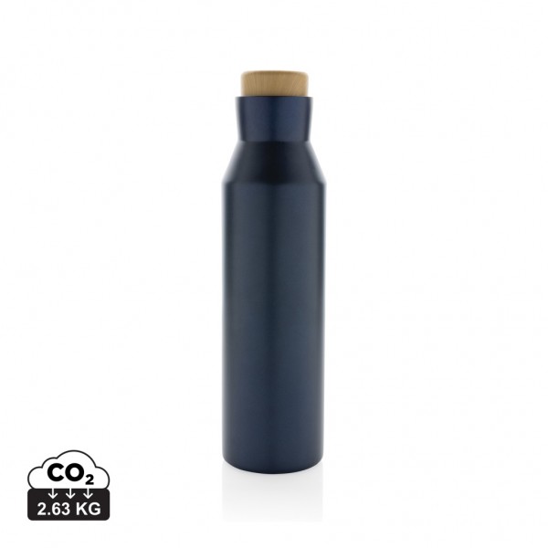 Gaia Vakuumflasche aus RCS recyceltem Stainless-Steel, blau
